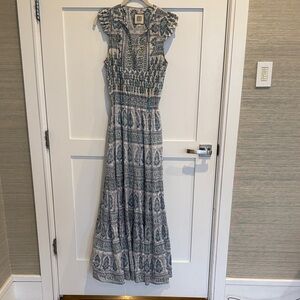 Alicia Bell Blue and White Maxi Dress